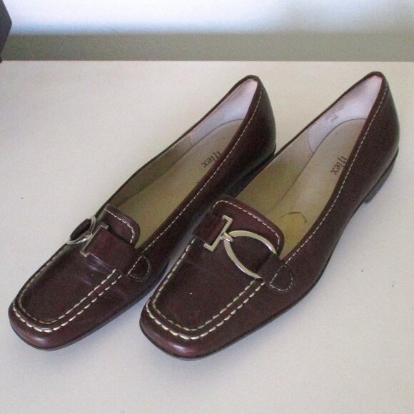 Anne Klein iflex "Burt" Womens Brown Leather Flat Loafer Shoe NWD - Size 6.5M - Picture 8 of 10